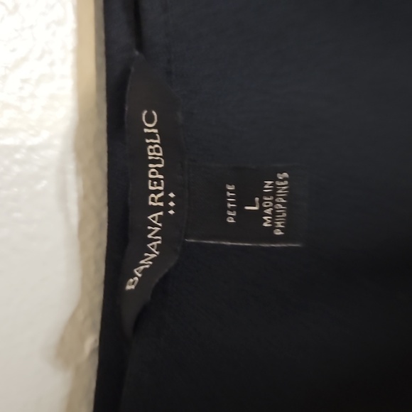 Banana Republic Black Sheath Dress Short Sleeve Large Petite - Picture 5 of 6